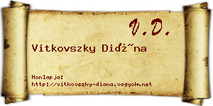 Vitkovszky Diána névjegykártya